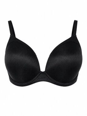 DREAMFIT Plunge Underwire Black Bra Size 46DD